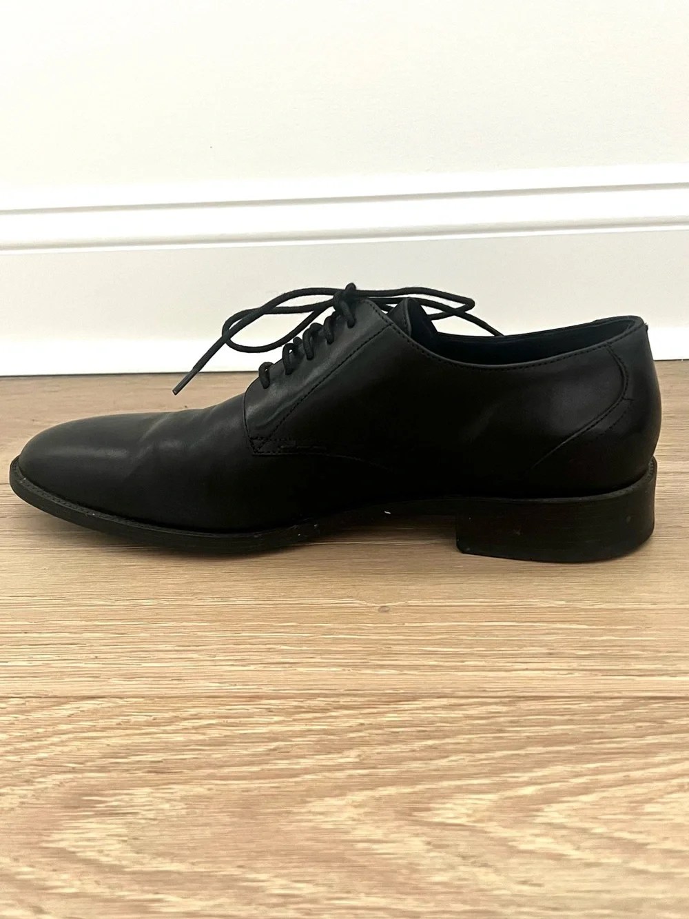 Cole Haan Hawthorne Men's Size 12 M Black Leather Plain Toe Dress Shoes C32351